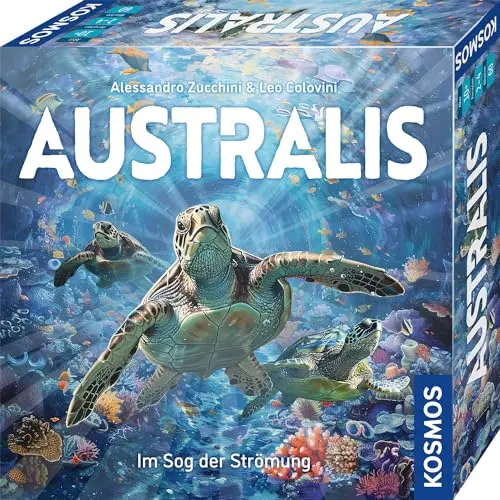 KOSMOS Australis - Brettspiel für die Familie, 2-4 Spieler ab 10 Jahren, strategische Würfelwettkämpfe