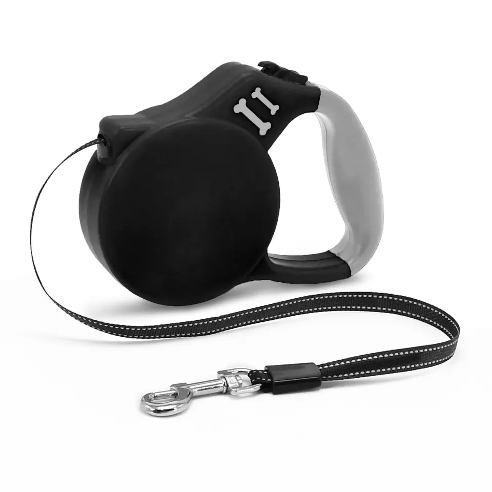 Einziehbare Hundeleine 5 m für kleine Rassen, reflektierendes Sicherheitsband, Quick-Lock-Bremssystem, rutschfester Griff – leicht & tragbar