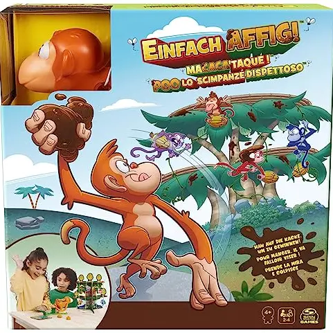 Einfach affig - Das witzige Kinderspiel mit fliegenden Knet-Kugeln für 2-4 Spieler ab 4 Jahren