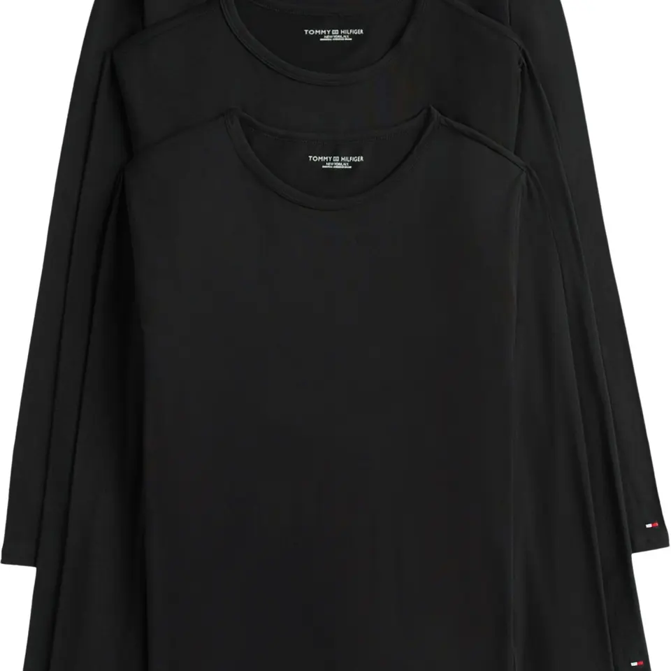 Tommy Hilfiger Herren Langarmshirt, Basic, Schwarz, XL