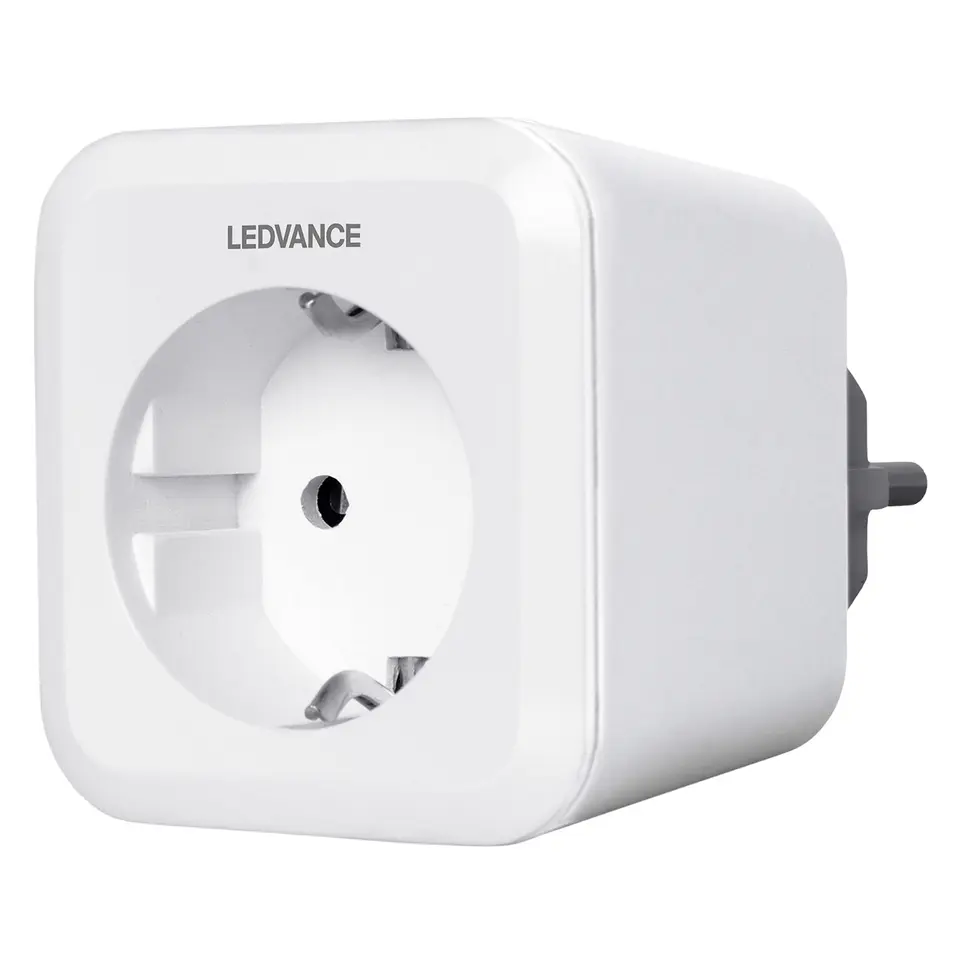 LEDVANCE Smarte schaltbare Steckdose mit Bluetooth, Steuerung für Smart Home, kompatibel mit Alexa, Google Home u. Apple HomeKit, 1er-Pack