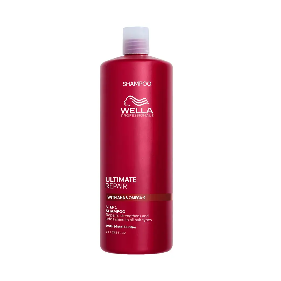 Wella Professionals Ultimate Repair Shampoo – Tiefenreinigung mit Metal-Purifier – reparierendes Feuchtigkeitsshampoo – 1 l