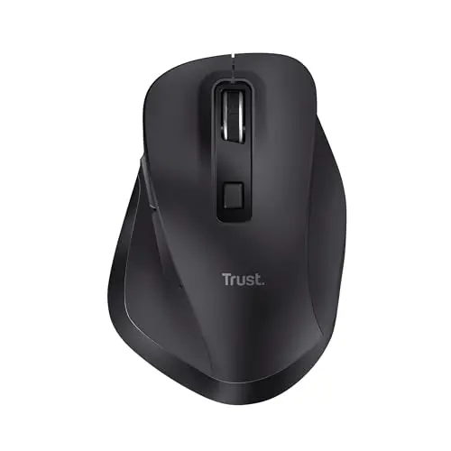 Trust Fyda Kabellose Maus - Ergonomisch, Wiederaufladbar, Bluetooth & 2.4GHz, für Laptop und PC