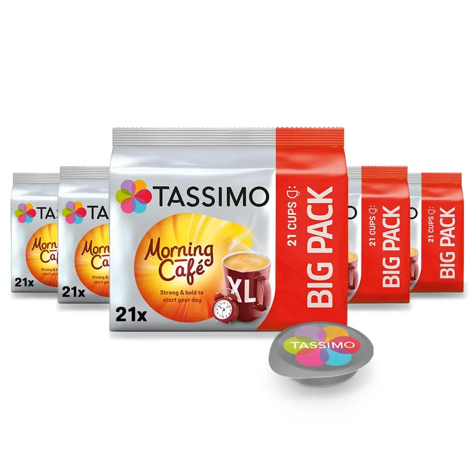 Tassimo Morning Café XL Strong & Intense, Big Pack, 105 Kaffeekapseln