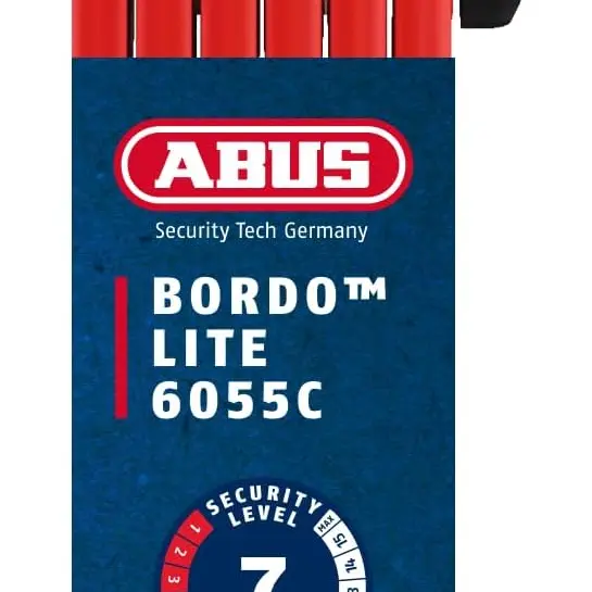 ABUS Bordo Lite 6055C Falt-Schloss mit Halterung und Kombination, besonders leicht aus Spezialstahl, Sicherheit Level 7
