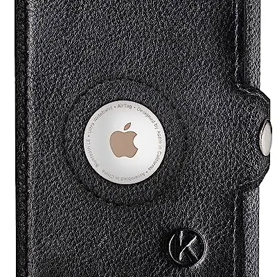 KORUTA Airtag Wallet – Kompaktes Herren Portemonnaie aus Leder mit Münzfach und RFID-Schutz