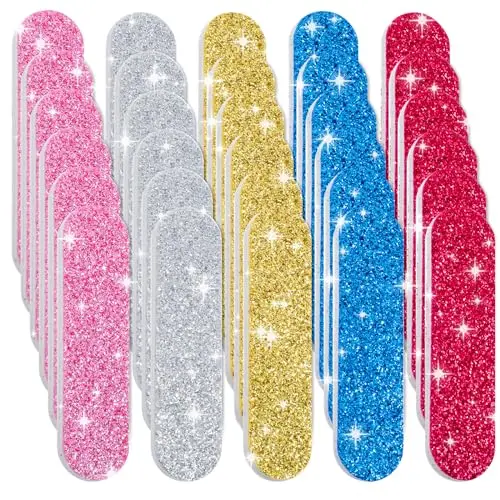 100 Stück Nagelfeilen für Gelnägel, Doppelseitige Einweg-Nagelfeilen, Tragbare Emery Boards