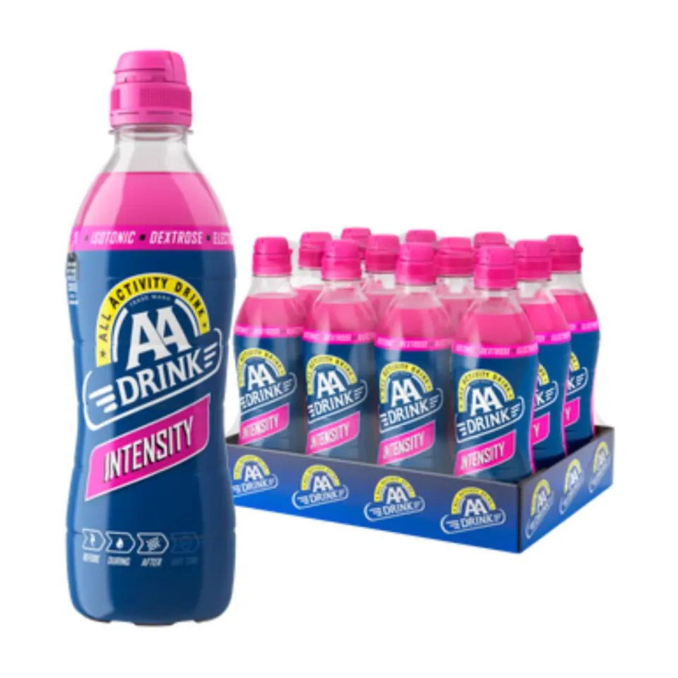 AA Drink Intensity – Isotonisches Sportgetränk mit Elektrolyten &amp; Dextrose | Für HIIT, Hyrox, CrossFit &amp; Fitness | proteinfrei | 12 x 500 ml