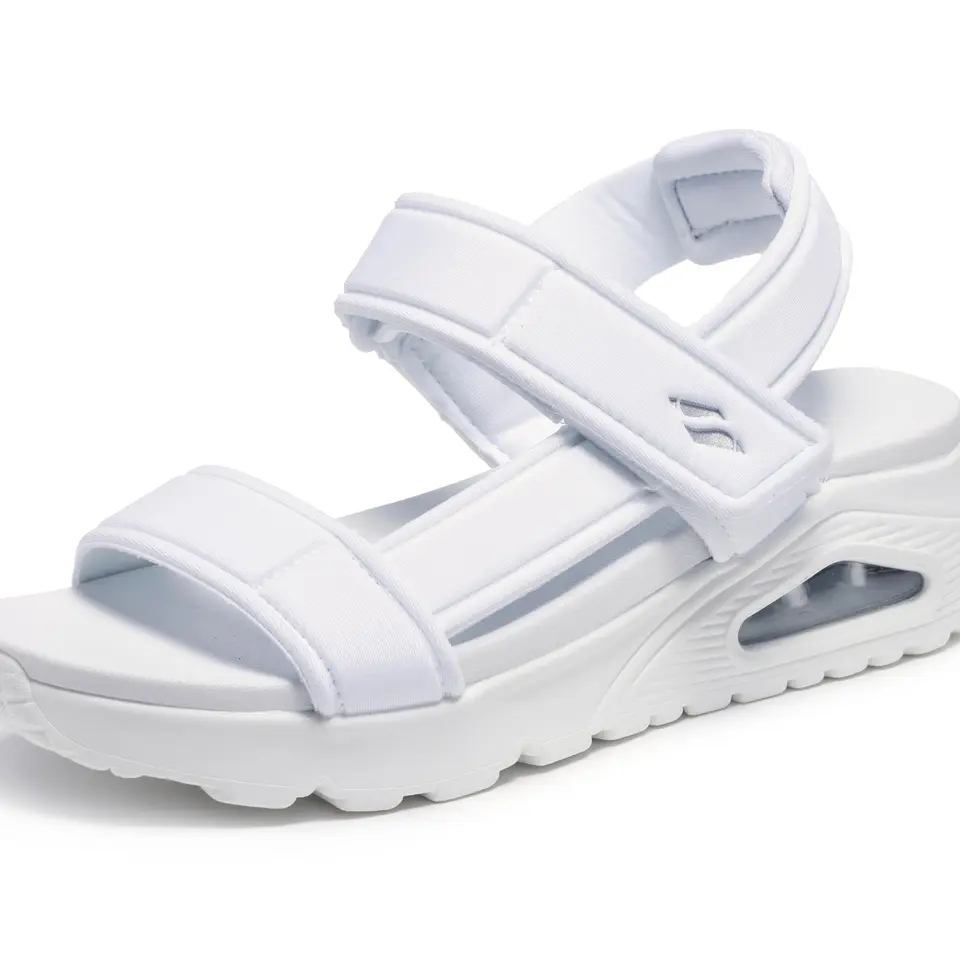 Skechers Damen Uno Sandal Sommer, White Nylon, 39 EU