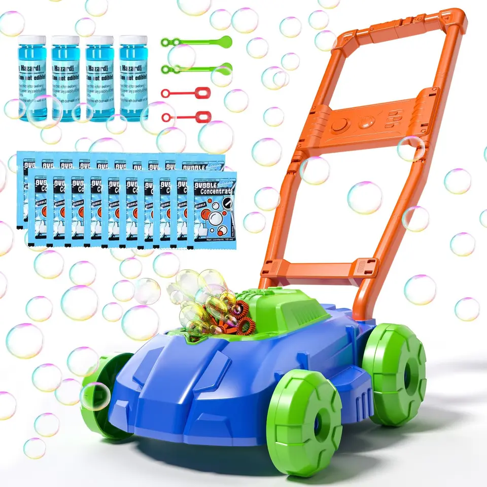 Rasenmäher mit Seifenblasenmaschine für Kinder, Outdoor-Gartenspielzeug, perfekt für Sommer, Geburtstag oder Weihnachten