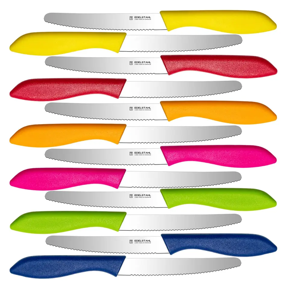 Targzier Frühstücksmesser Set 12-teilig, bunt, spülmaschinenfest