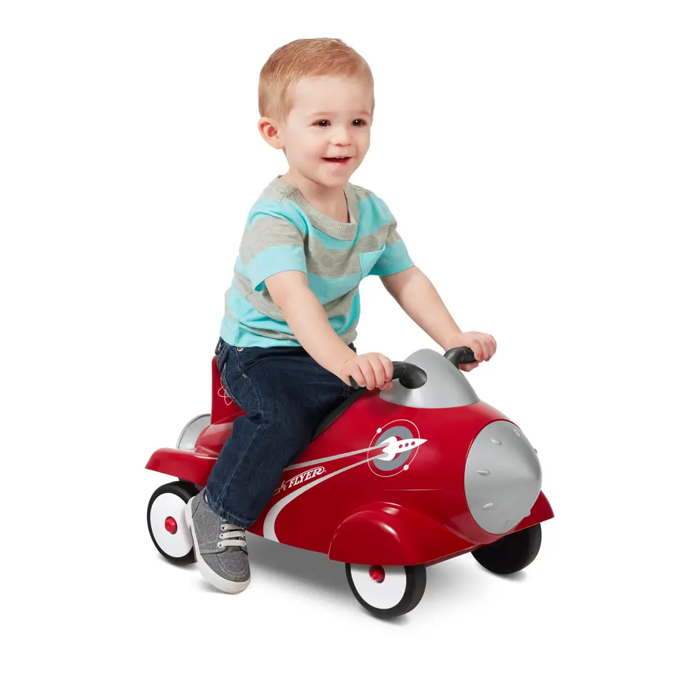 Radio Flyer Retro Rocket Rutschauto für Kleinkinder von 1 bis 3 Jahren