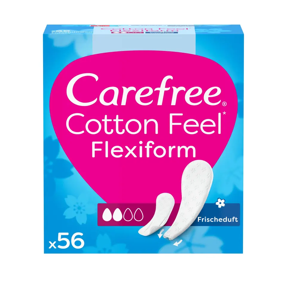 Carefree Slipeinlagen Cotton Feel Flexiform mit Frischeduft, 56 Stk
