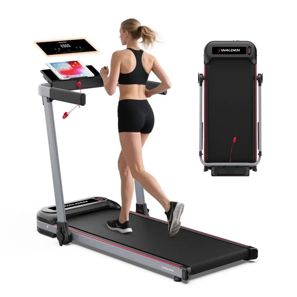 Walden Laufband Elektrisch Klappbar F2800 – Walking Pad für Zuhause & Büro, 2,5 PS Motor, 1–10 km/h, LCD Display, Fitness & Abnehmen