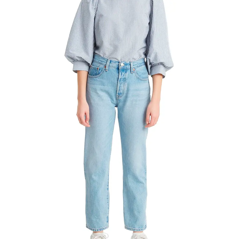 Levi's Damen Jeanshose 501 Crop High Rise, Straight Fit, Ojai Luxor Ra, W29/L30