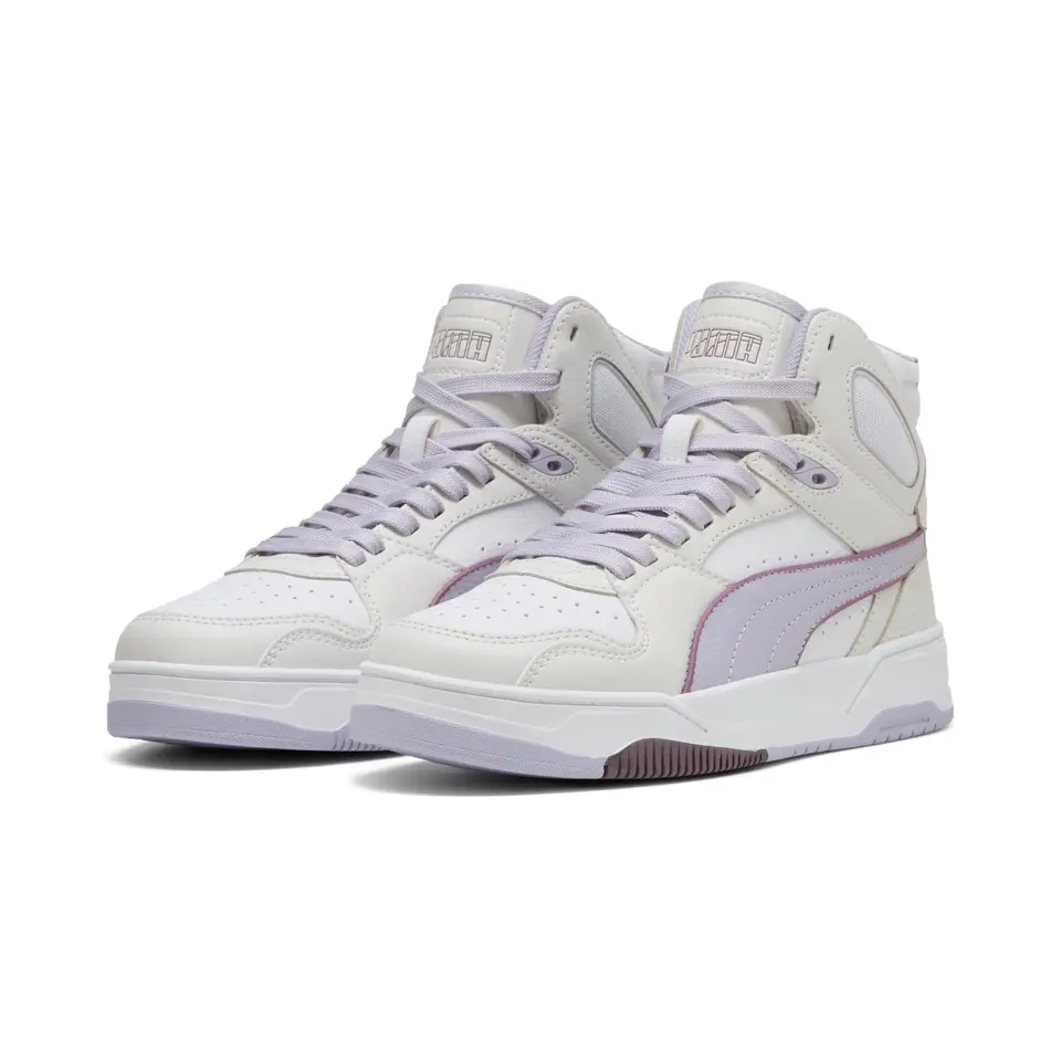 Puma Unisex RBD Break Mid-Sneaker Feather Gray Lilac Crush Puma White, EU 48.5