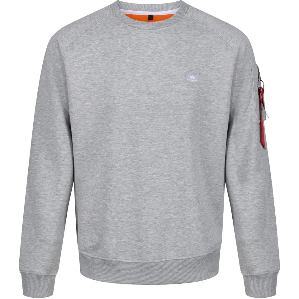 Alpha Industries Herren X-fit Sweatshirt, Graumelange, XL