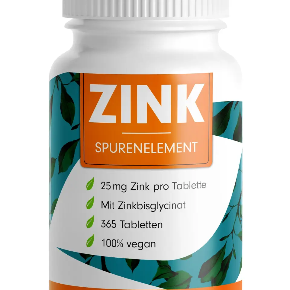 Zink 25mg - 365 vegane Tabletten mit Zinkbisglycinat für hohe Bioverfügbarkeit - testzertifiziert - hochdosiert - 1 Jahresvorrat - ProFuel