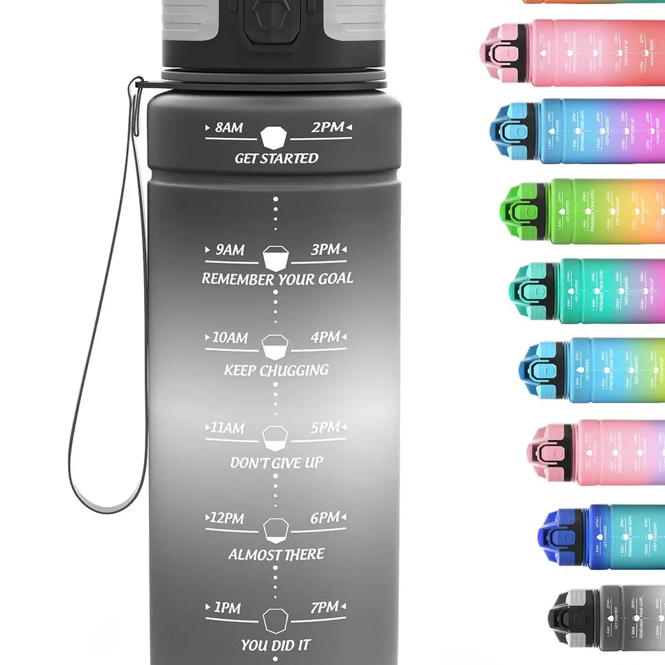 Niggeey Sport Trinkflasche 500ml, 700ml, 1L, 1,5L - Auslaufsicher, BPA-frei Tritan, für Kinder, Schule, Fitness & Gym