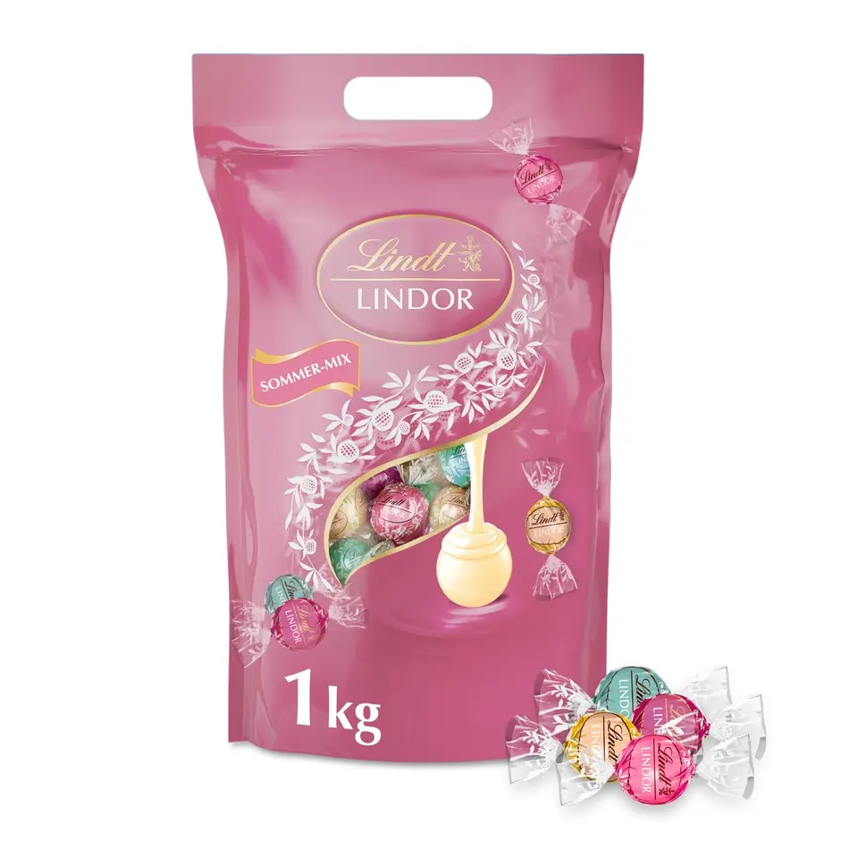 Lindt LINDOR Kugeln Sommer Mischung, 1kg Beutel
