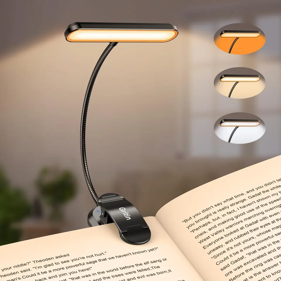 Gritin Leselampe Buch Klemme mit 19 LEDs