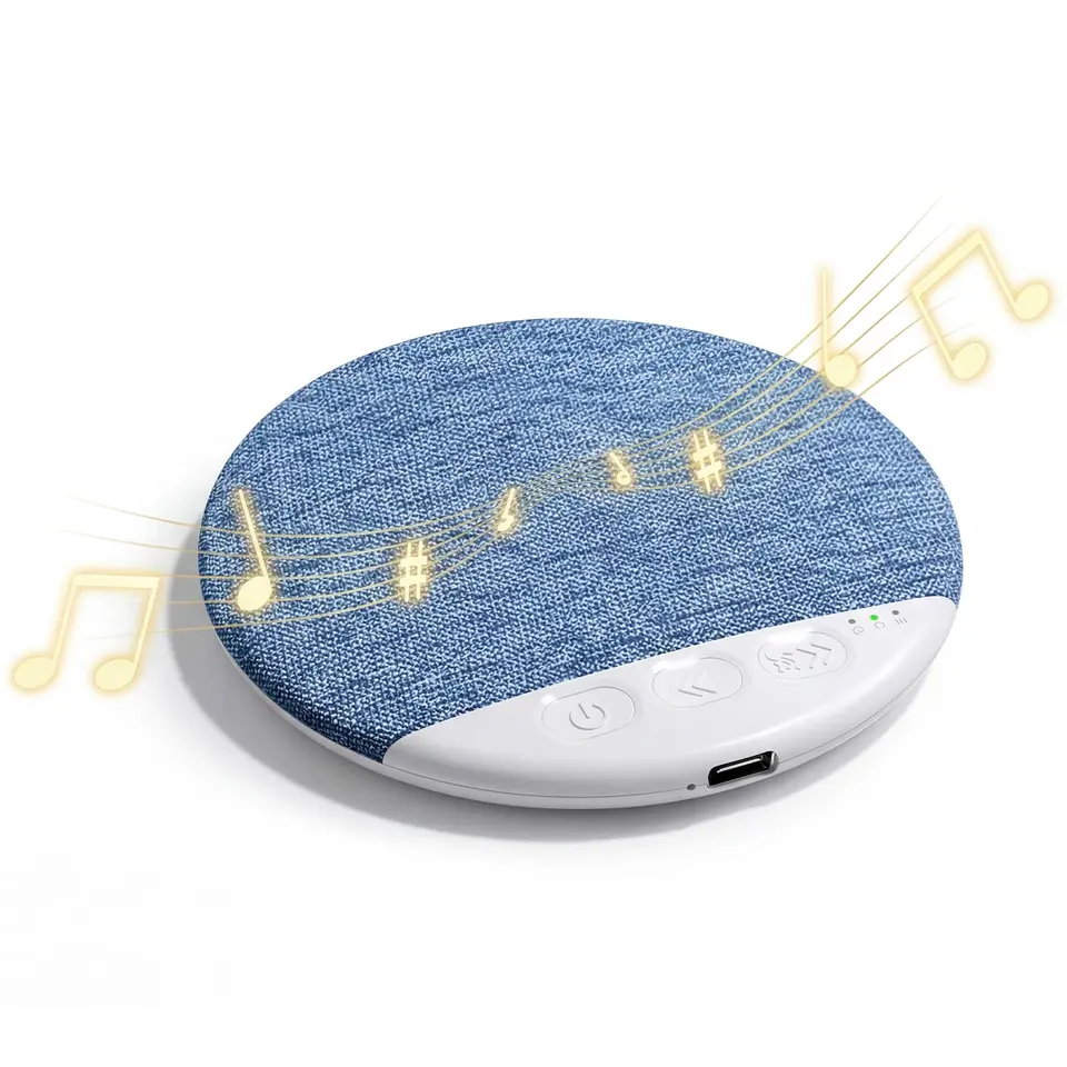 AHYDFSR Bluetooth Pillow Speaker für Schlafen, Mini-Lautsprecher unter dem Kissen mit Timer, kabellose Einschlafhilfe mit Stereo-Bass