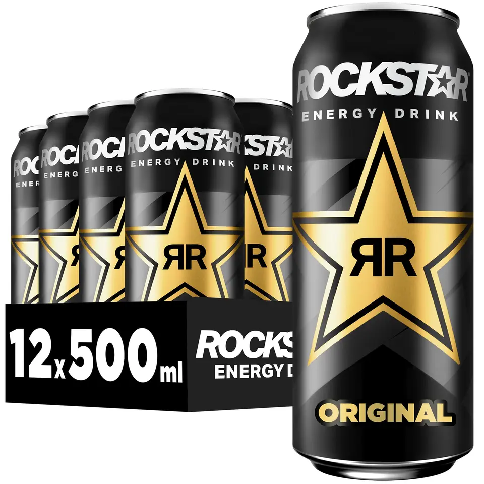 Rockstar Energy Drink Original - Koffeinhaltiges Erfrischungsgetränk, 12x 500ml