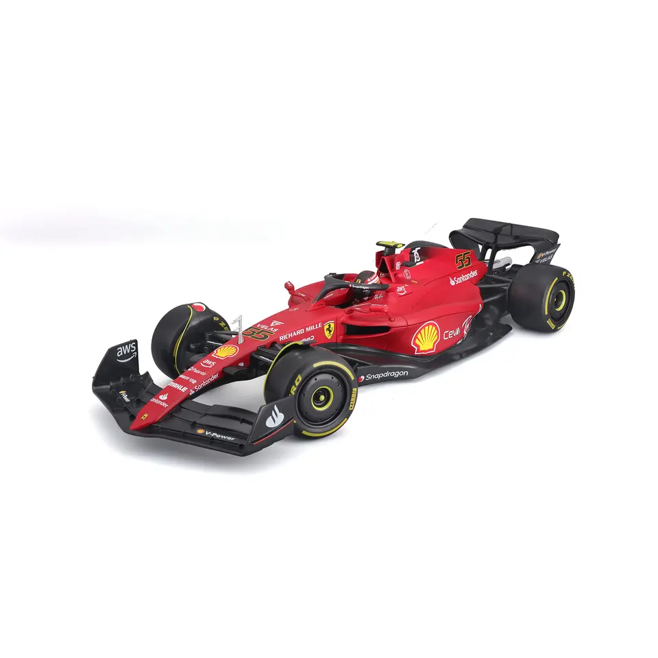 Bburago Ferrari 1/18 Formel 1 mit Helm Sainz, Neu FA 2022