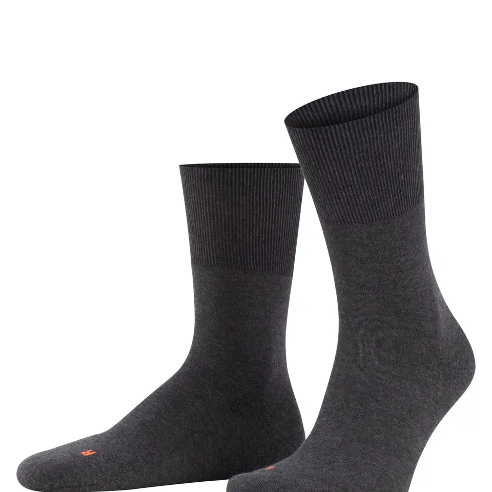 FALKE Unisex Socken Run U Baumwolle, einfarbig, Grau Dark Grey 3970, 42-43
