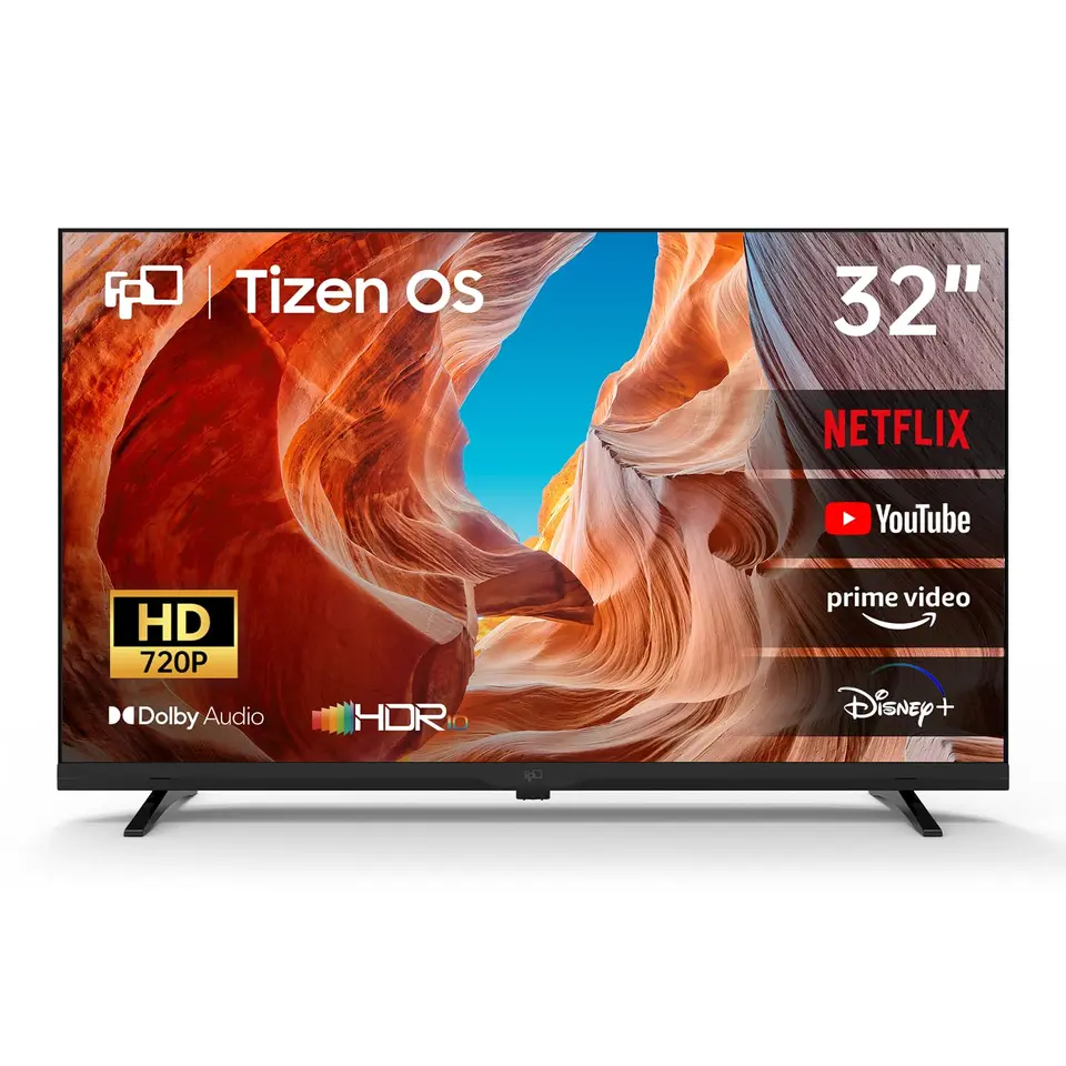 FPD Smart TV 32" mit Tizen OS, HDR 10, Miracast, Dolby Audio & Sprachsteuerung