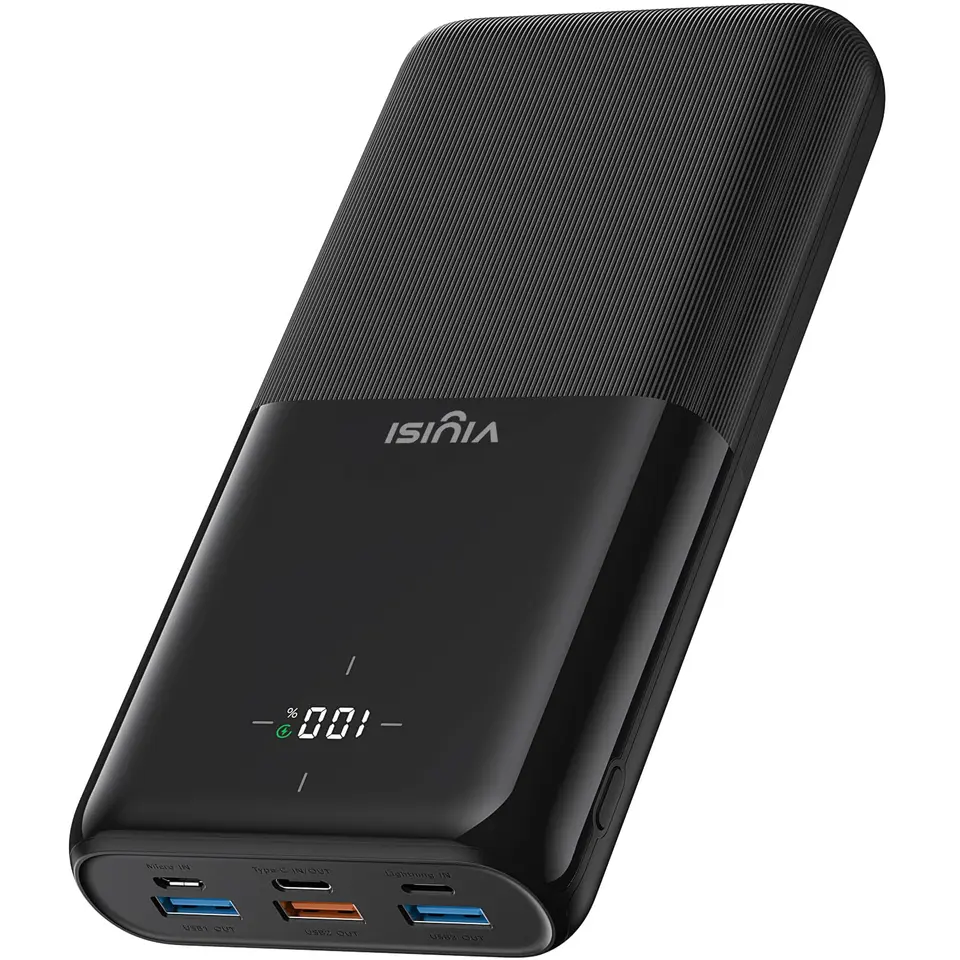 Power Bank 30000mAh, 22.5W max USB-C mit LED-Display, Schwarz