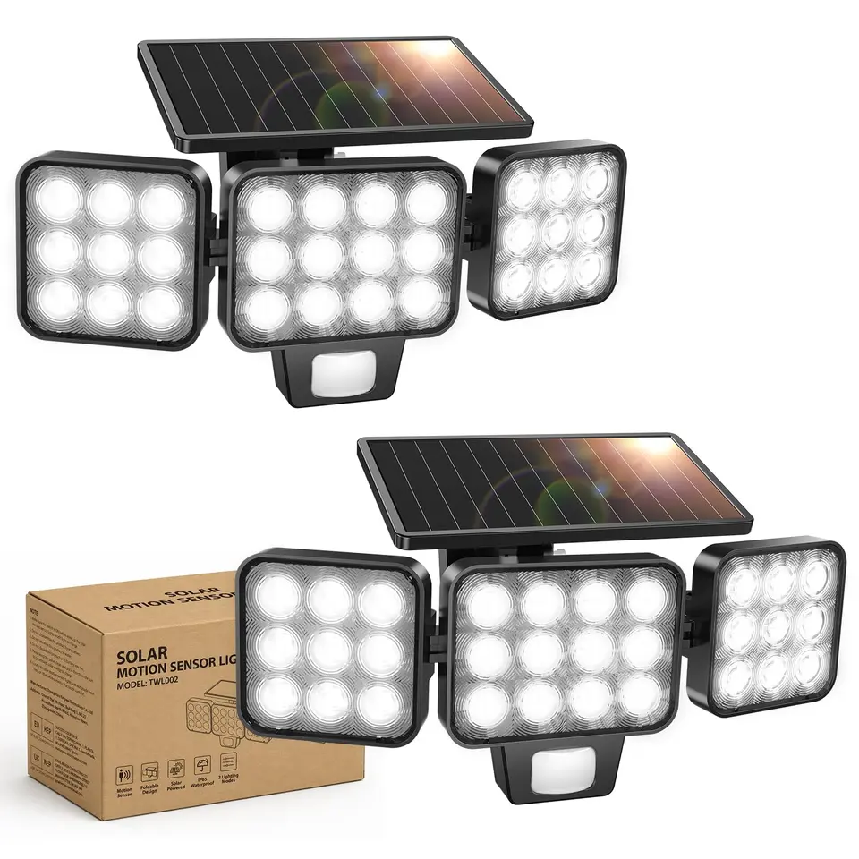 GEARLITE Solarlampen für Außen mit 120 LEDs, Bewegungsmelder
