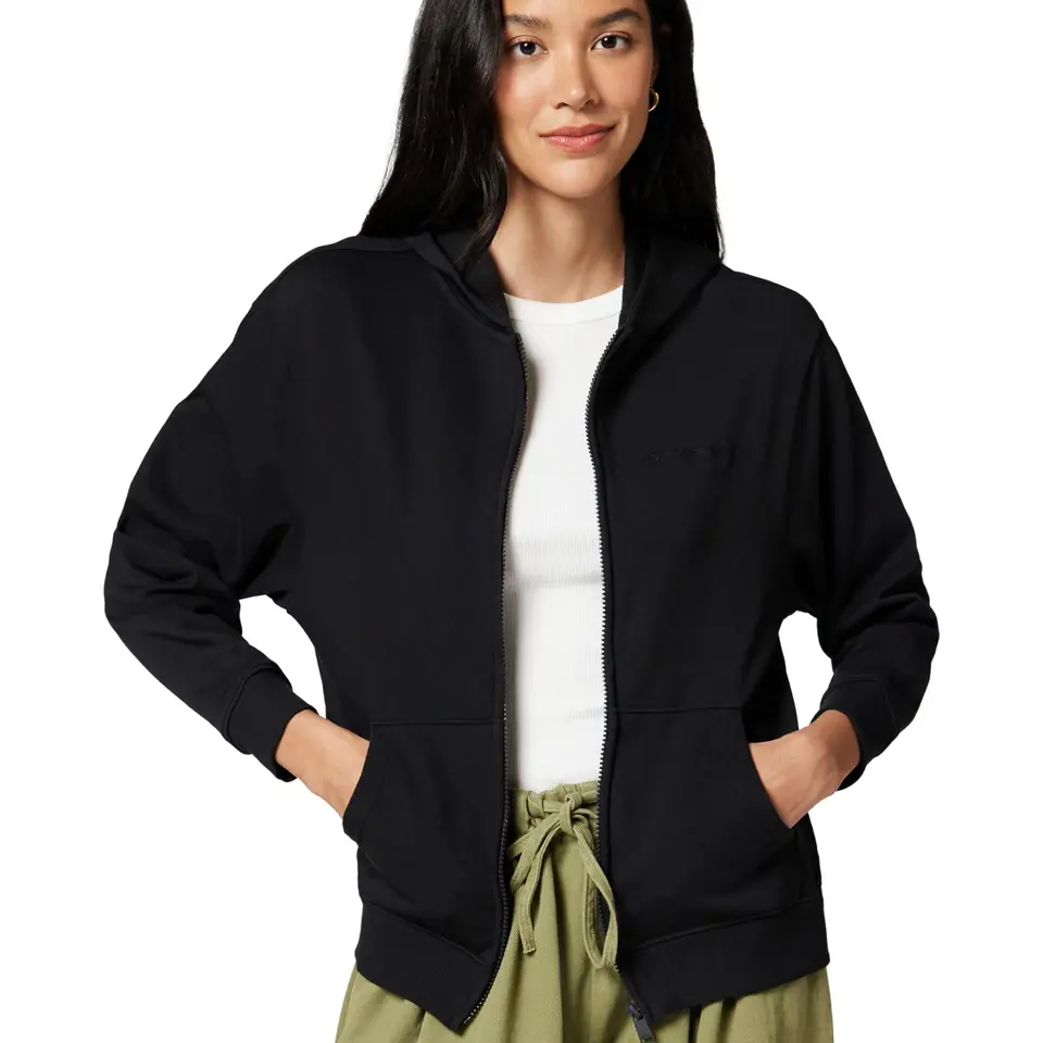Tommy Hilfiger Damen Hoodie mit Reißverschluss und Kapuze, Schwarz (Black), S