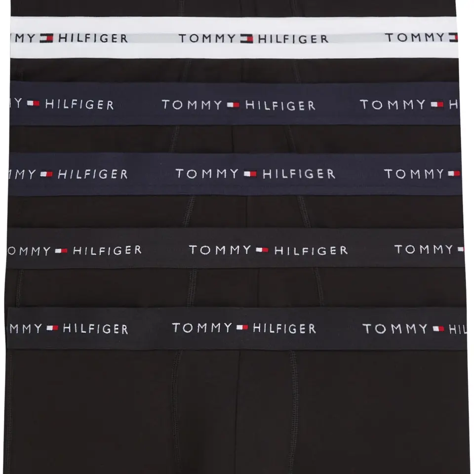 Tommy Hilfiger Herren 7er Pack Boxershorts mit Logobund, Schwarz, L