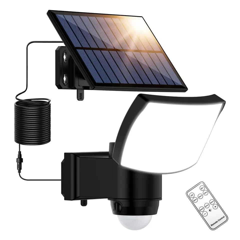 Solarlampen mit Bewegungsmelder für Außen, 3 Leuchtmodi