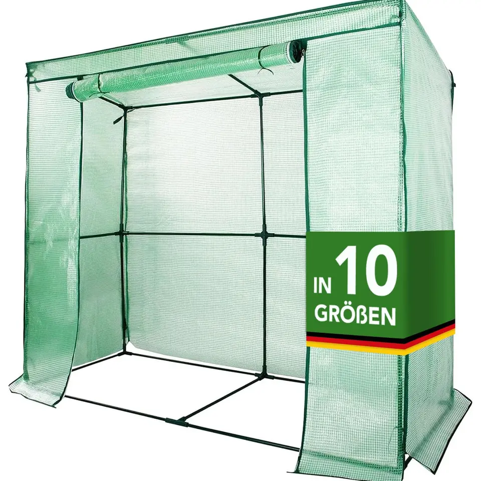 CASA PURA Gewächshaus 77x200x169 mit Metallablagegitter, UV-beständig, langlebig wetterfest