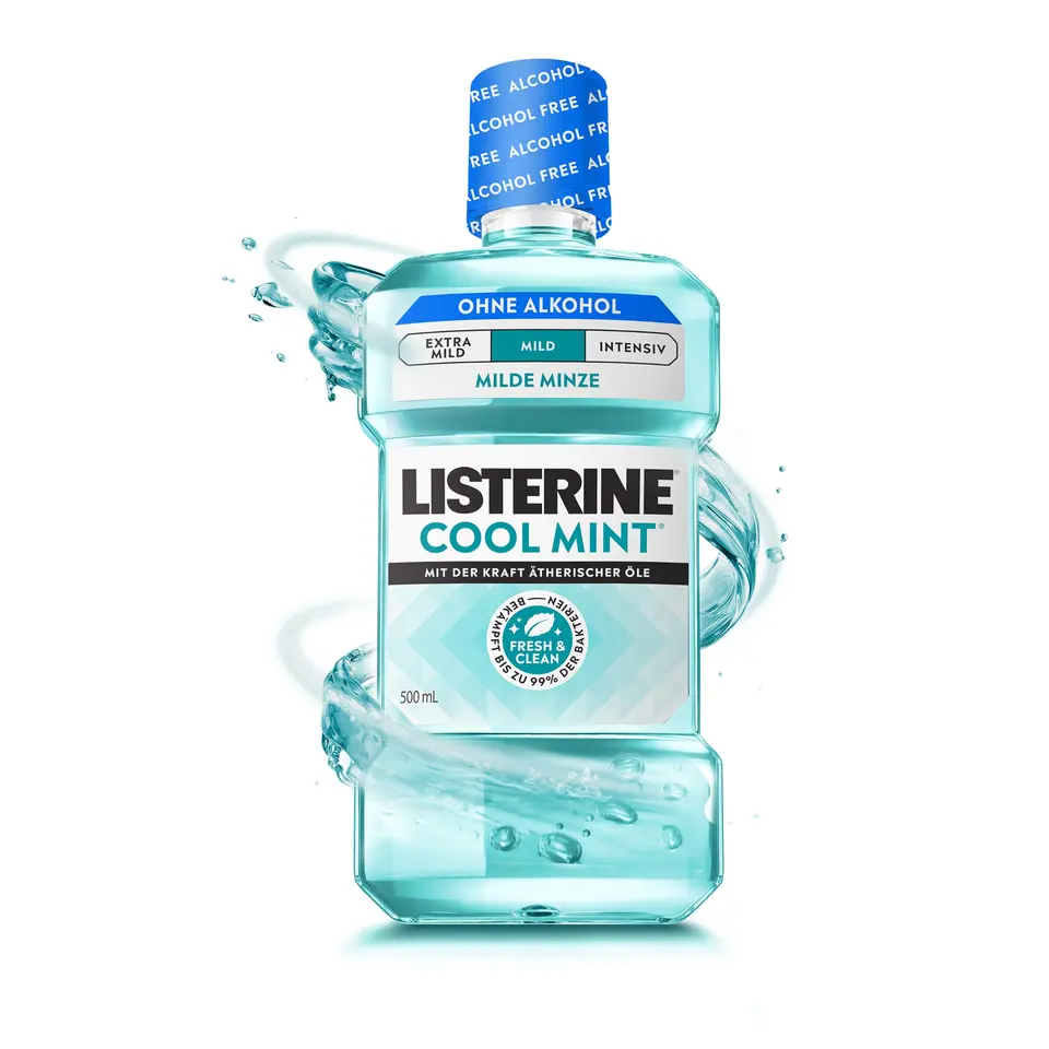 Listerine Cool Mint Mundspülung, alkoholfrei, 500 ml
