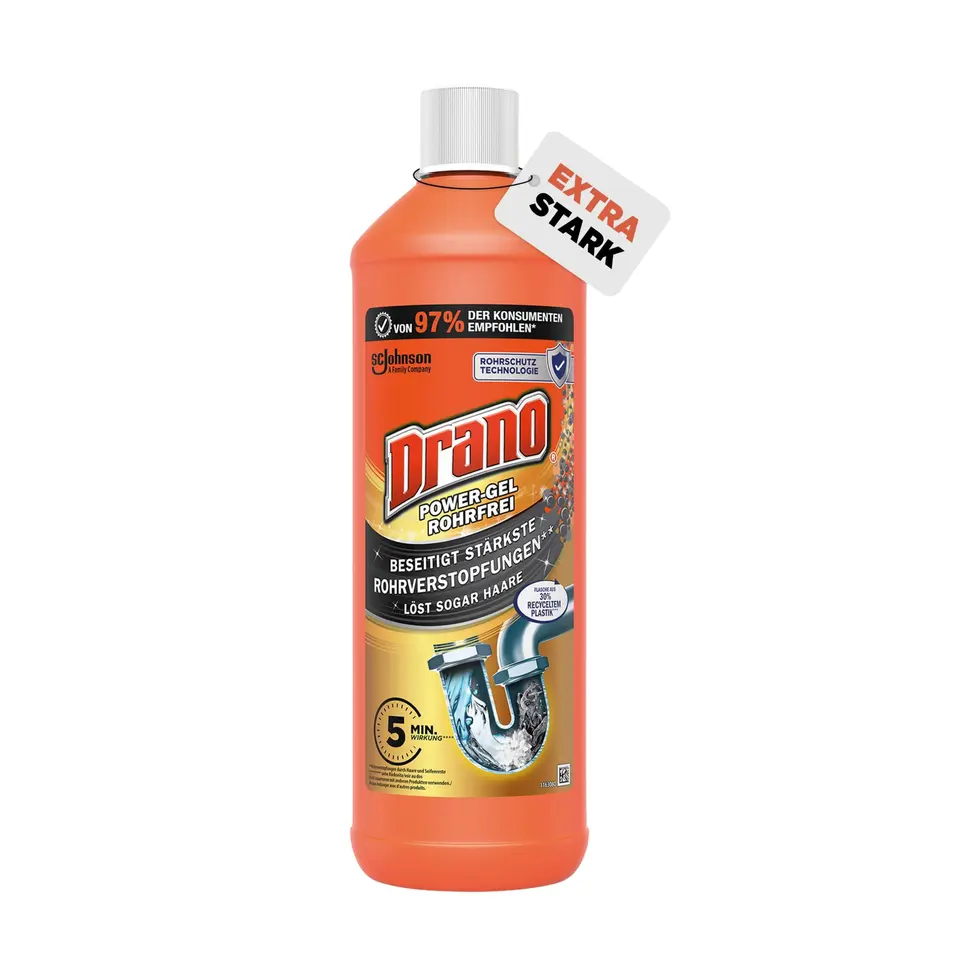 Drano Extra Stark Abflussreiniger für Küche & Bad, 1er Pack