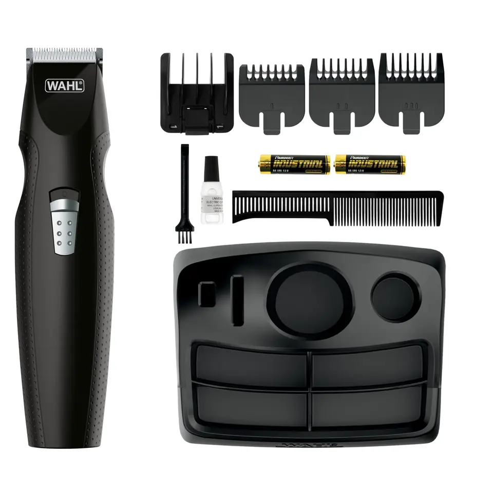 Wahl Schnurrbart- und Bart-Akku-Trimmer mit 6-in-1-Kamm, einstellbar