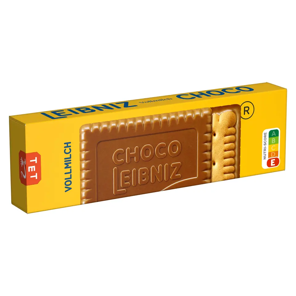 LEIBNIZ Choco Vollmilch, 125 g, mit knusprigen Butterkeksen in zarter Milchschokolade