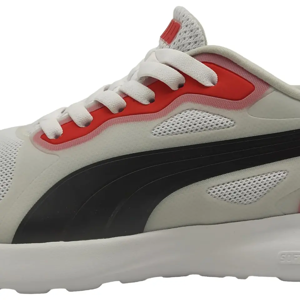 Puma Unisex-Sneaker Cosmic Street Sliptech in Weiß, Schwarz und Rot, Größe 39 EU