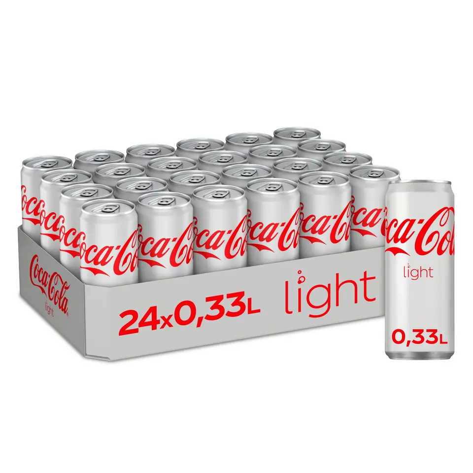 Coca-Cola Light Geschmack - ohne Kalorien - erfrischendes Softgetränk in 24 Dosen à 330 ml