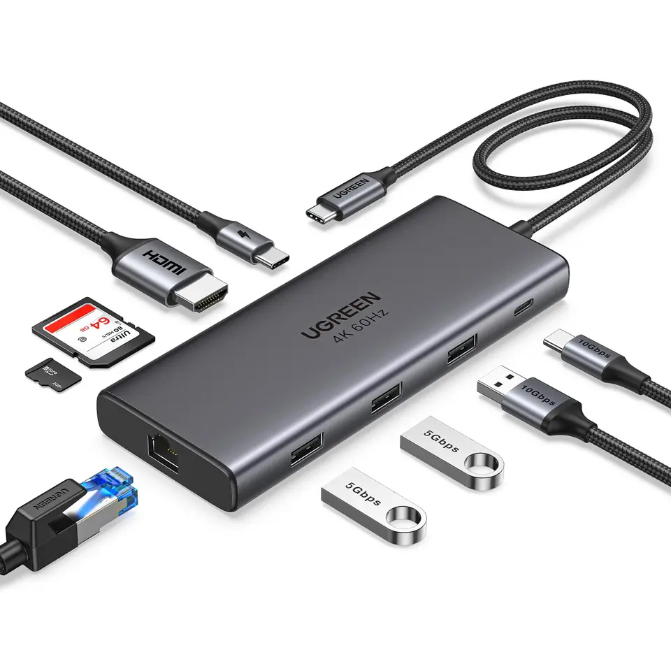 UGREEN Revodok Pro 109 USB C Hub, Docking Station mit HDMI 4K@60Hz