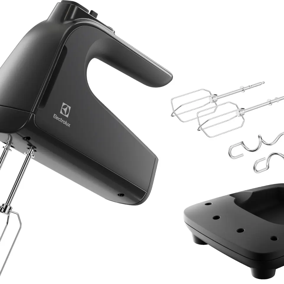 Electrolux Elvisp Serie 300 EHM4B, 5 Geschwindigkeiten, Turbo-Funktion, spülmaschinenfeste Edelstahlteile, kompakte Aufbewahrung, 500 W