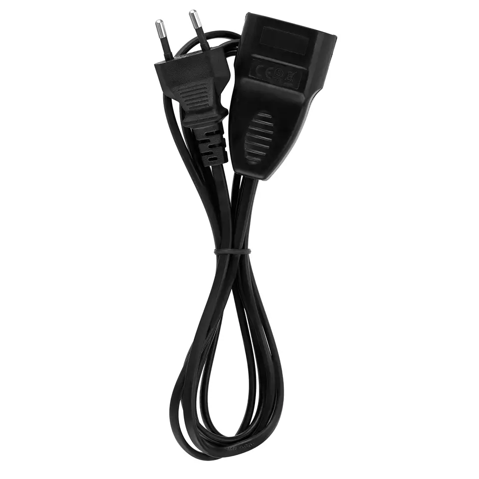 REV Verlängerungskabel 2m, schwarz mit Euro-Stecker