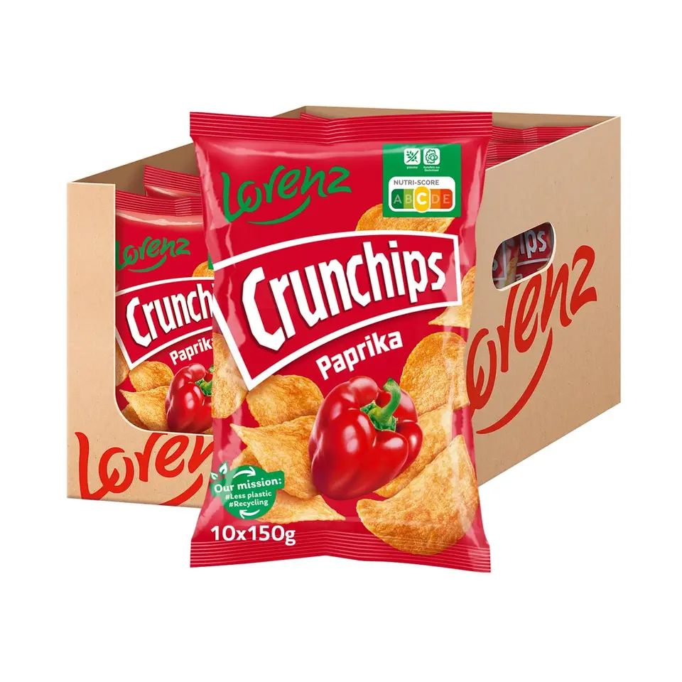 LORENZ Crunchips Paprika 10 x 150 g glutenfrei