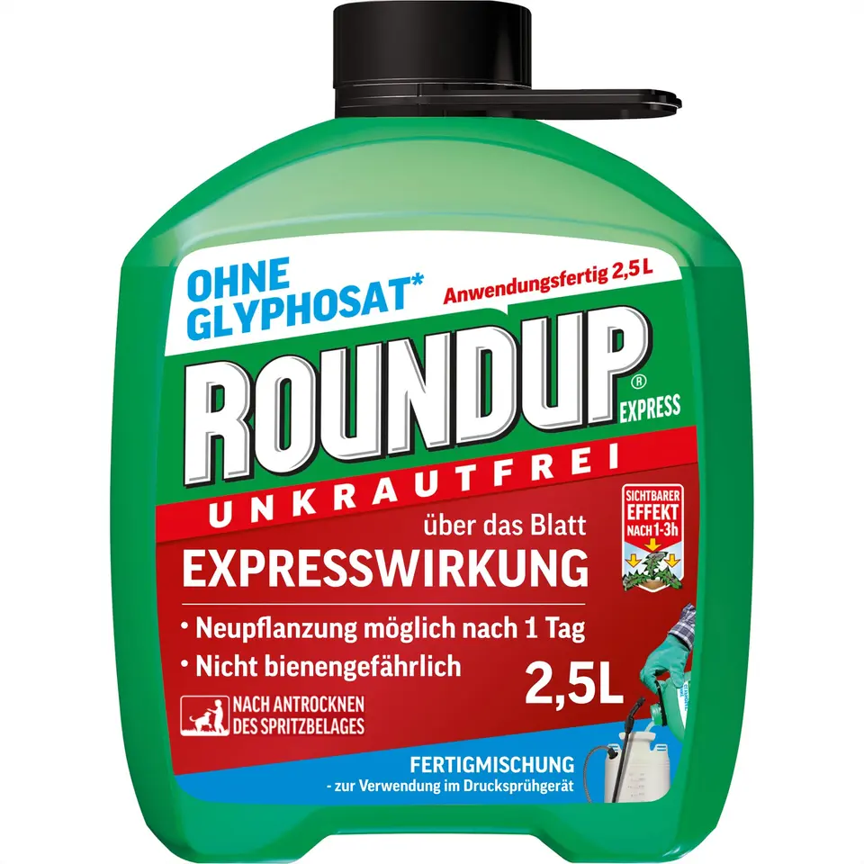 Roundup Unkrautfrei Express 2,5L Refill gegen Unkraut