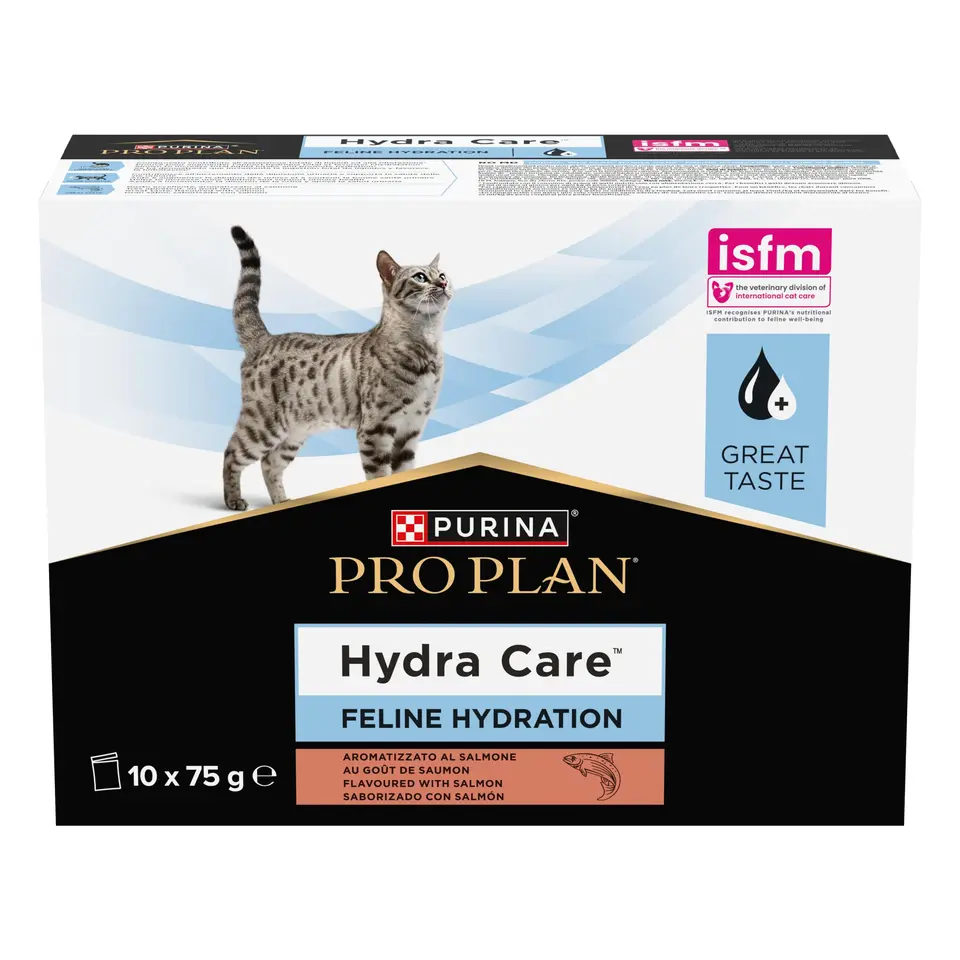 Purina Pro Plan Hydracare – Ergänzungsfutter für Katzen mit Lachs – 10 x 75 g