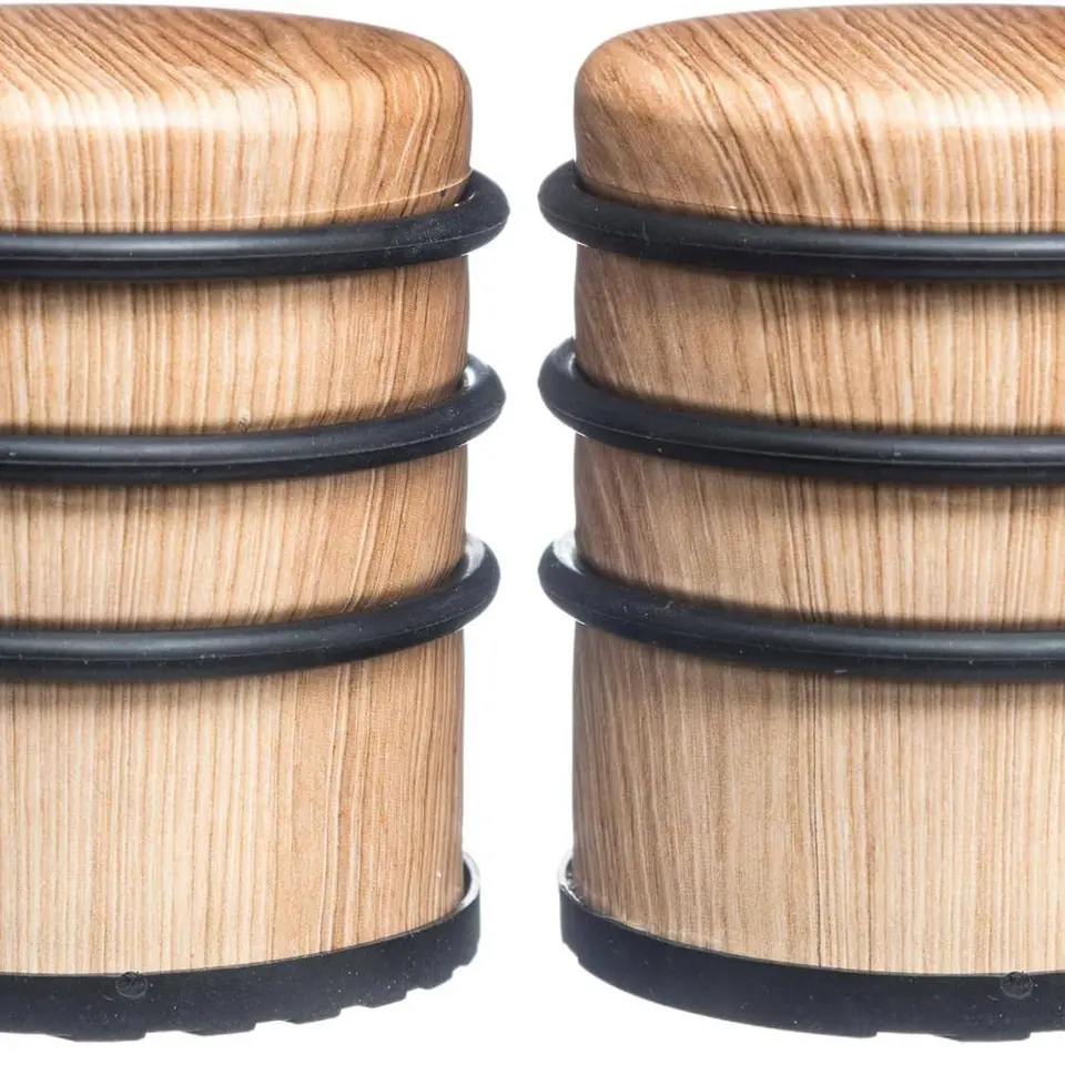 5five - Hoher Türstopper mit Naturholzeffekt (Packung mit 2)