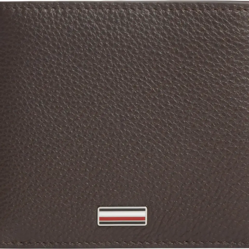 Tommy Hilfiger Herren Geldbeutel aus Leder, Braun (Coffee Bean)